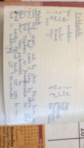 Original handwritten recipe