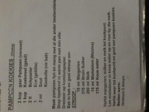 Original handwritten recipe